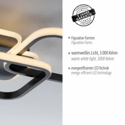 Plafonnier Leuchten-Direkt SEVENT LED Noir, 1 lumière