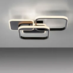 Plafonnier Leuchten-Direkt SEVENT LED Noir, 1 lumière