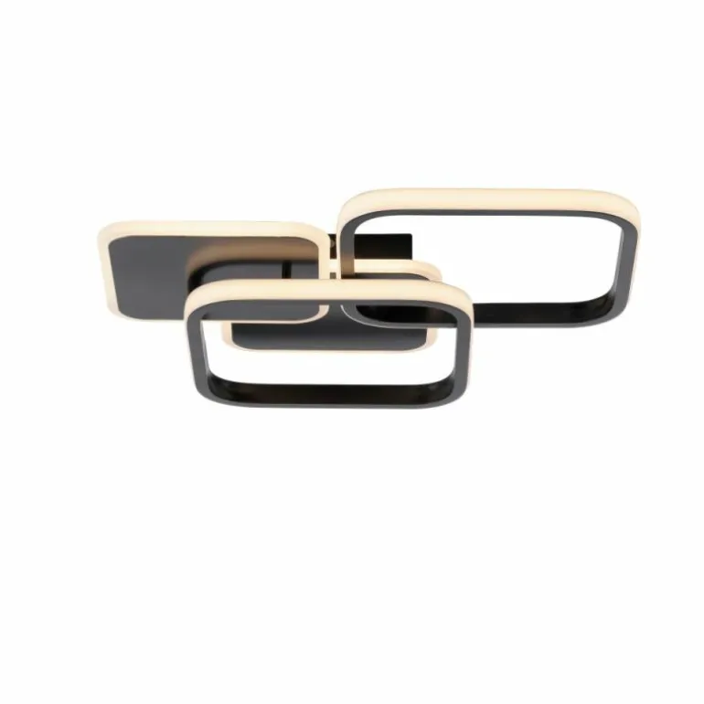 Plafonnier Leuchten-Direkt SEVENT LED Noir, 1 lumière