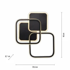 Plafonnier Leuchten-Direkt SEVENT LED Noir, 1 lumière