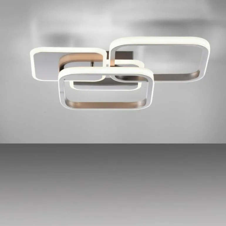 Plafonnier Leuchten-Direkt SEVENT LED Argenté, 1 lumière