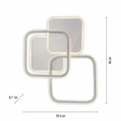 Plafonnier Leuchten-Direkt SEVENT LED Argenté, 1 lumière