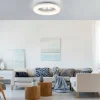 Plafonnier Leuchten-Direkt VERTIGO LED Blanc, 1 lumière, Télécommandes