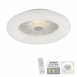 Plafonnier Leuchten-Direkt VERTIGO LED Blanc, 1 lumière, Télécommandes