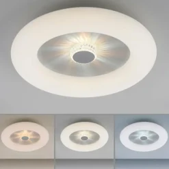 Plafonnier Leuchten-Direkt VERTIGO LED Blanc, 1 lumière, Télécommandes