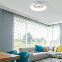 Plafonnier Leuchten-Direkt VERTIGO LED Blanc, 1 lumière, Télécommandes