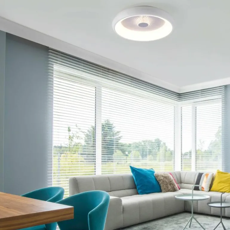 Plafonnier Leuchten-Direkt VERTIGO LED Blanc, 1 lumière, Télécommandes