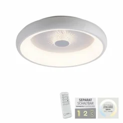 Plafonnier Leuchten-Direkt VERTIGO LED Blanc, 1 lumière, Télécommandes