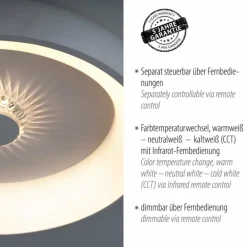 Plafonnier Leuchten-Direkt VERTIGO LED Blanc, 1 lumière, Télécommandes
