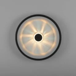 Plafonnier Leuchten-Direkt VERTIGO LED Noir, 1 lumière, Télécommandes