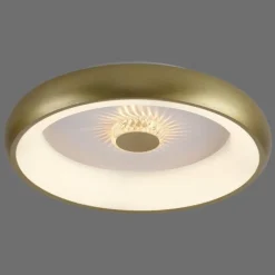 Plafonnier Leuchten-Direkt VERTIGO LED Or, 1 lumière, Télécommandes