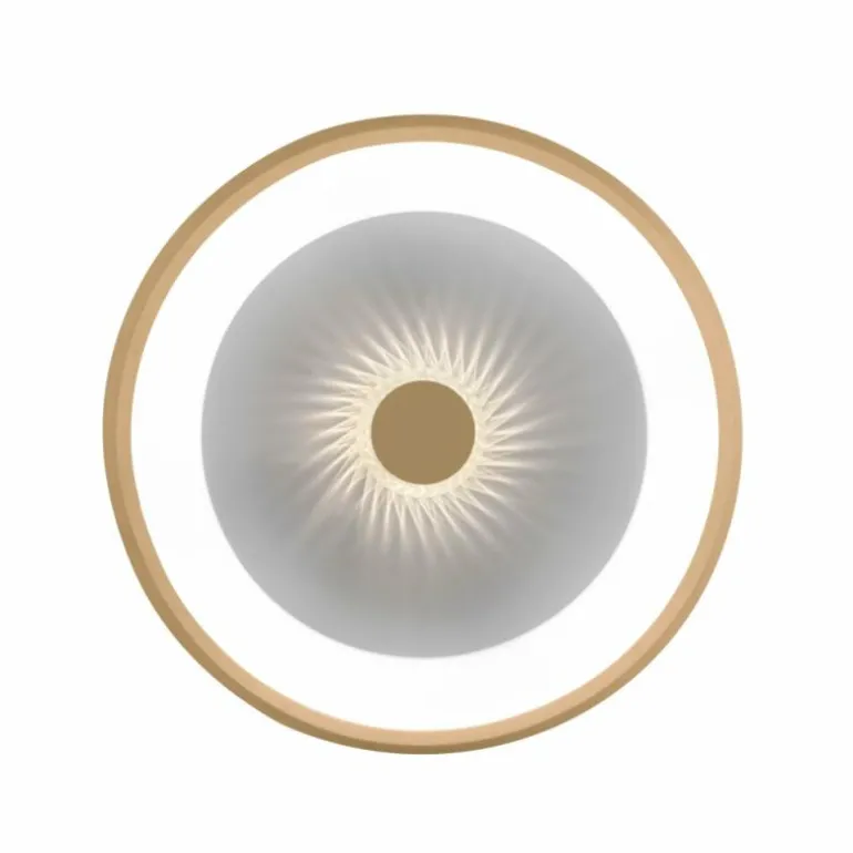 Plafonnier Leuchten-Direkt VERTIGO LED Or, 1 lumière, Télécommandes