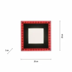 Plafonnier Leuchten-Direkt ACRI LED Noir, 2 lumières, Télécommandes