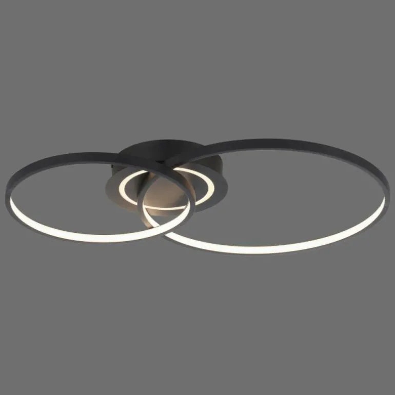 Plafonnier Leuchten-Direkt ASMINA LED Noir, 2 lumières