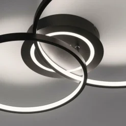 Plafonnier Leuchten-Direkt ASMINA LED Noir, 2 lumières