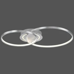 Plafonnier Leuchten-Direkt ASMINA LED Argenté, 2 lumières