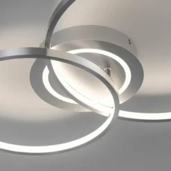 Plafonnier Leuchten-Direkt ASMINA LED Argenté, 2 lumières