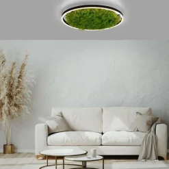 Plafonnier Leuchten-Direkt GREEN RITUS LED Noir, 1 lumière