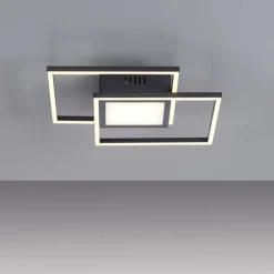 Plafonnier Leuchten-Direkt ASMIN LED Noir, 1 lumière