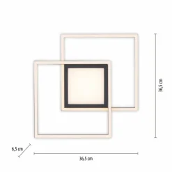Plafonnier Leuchten-Direkt ASMIN LED Noir, 1 lumière
