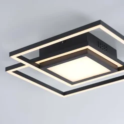 Plafonnier Leuchten-Direkt ASMIN LED Noir, 1 lumière