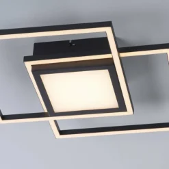 Plafonnier Leuchten-Direkt ASMIN LED Noir, 1 lumière