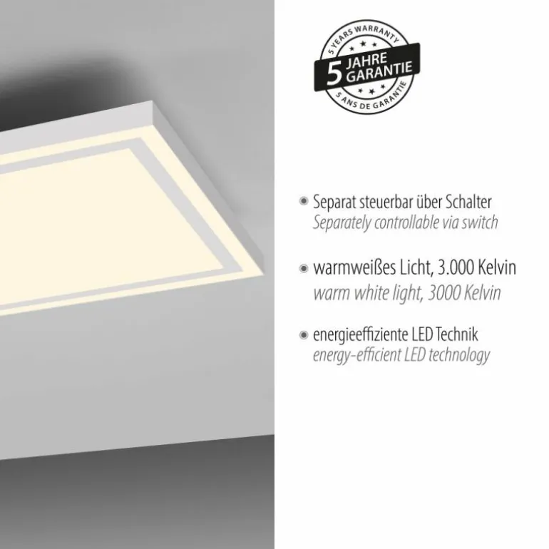 Plafonnier Leuchten-Direkt BEDGING LED Blanc, 1 lumière