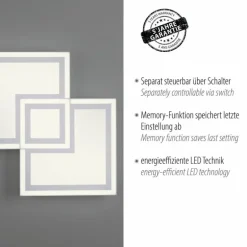 Plafonnier Leuchten-Direkt BEDGING LED Blanc, 1 lumière