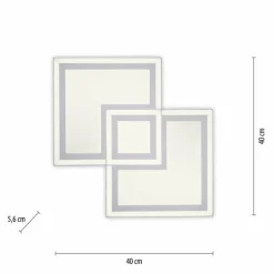 Plafonnier Leuchten-Direkt BEDGING LED Blanc, 1 lumière