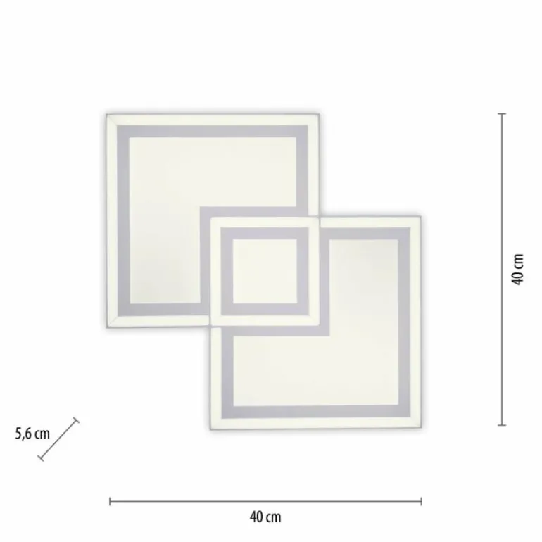 Plafonnier Leuchten-Direkt BEDGING LED Blanc, 1 lumière