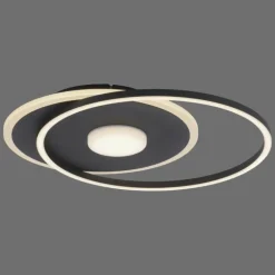 Plafonnier Leuchten-Direkt DOMINO LED Noir, 1 lumière