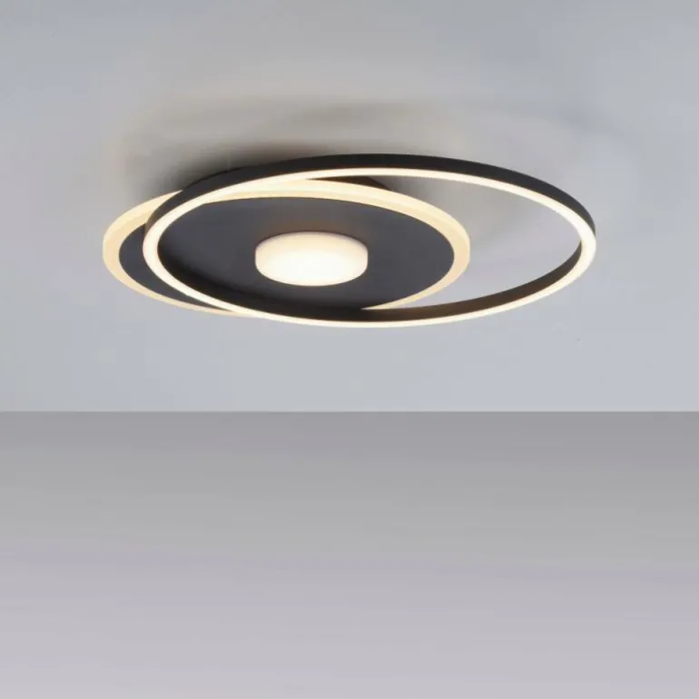Plafonnier Leuchten-Direkt DOMINO LED Noir, 1 lumière