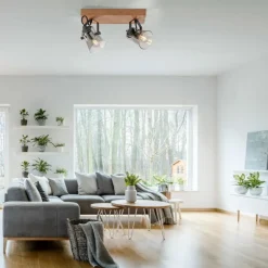 Plafonnier Leuchten-Direkt GREEN LANGSTRÖM Écru, Noir, 2 lumières