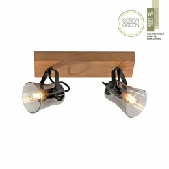 Plafonnier Leuchten-Direkt GREEN LANGSTRÖM Écru, Noir, 2 lumières