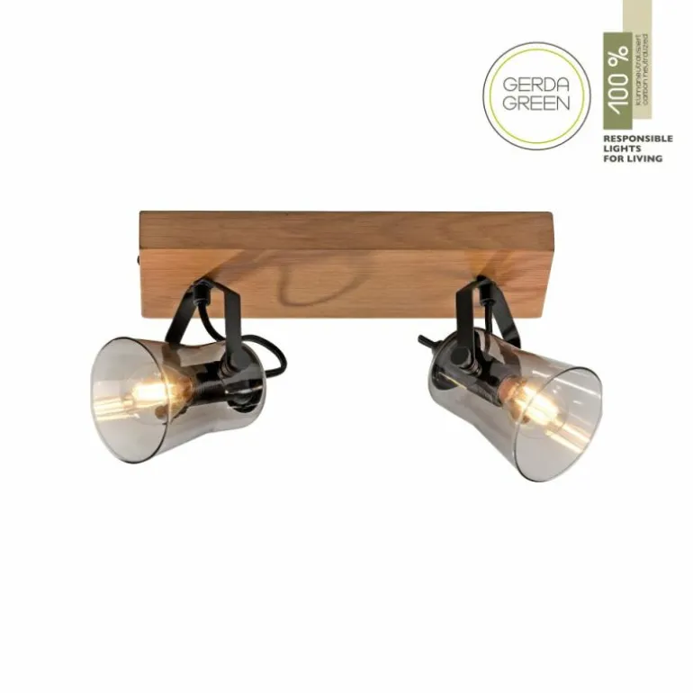 Plafonnier Leuchten-Direkt GREEN LANGSTRÖM Écru, Noir, 2 lumières