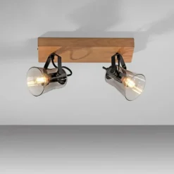 Plafonnier Leuchten-Direkt GREEN LANGSTRÖM Écru, Noir, 2 lumières