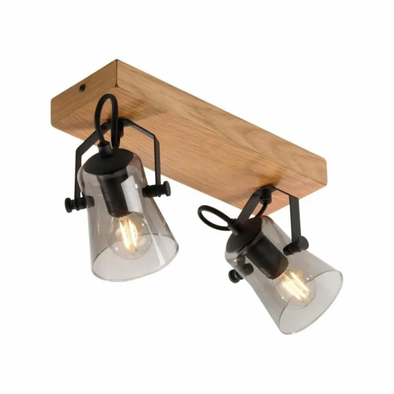 Plafonnier Leuchten-Direkt GREEN LANGSTRÖM Écru, Noir, 2 lumières