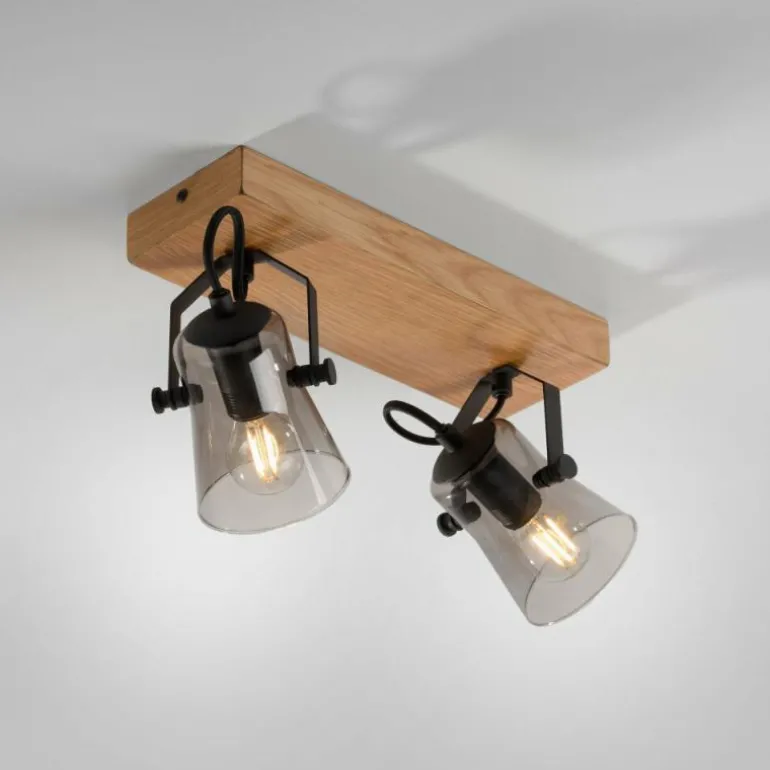 Plafonnier Leuchten-Direkt GREEN LANGSTRÖM Écru, Noir, 2 lumières