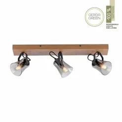 Plafonnier Leuchten-Direkt GREEN LANGSTRÖM Écru, Noir, 3 lumières