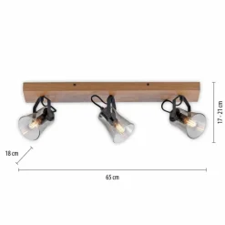 Plafonnier Leuchten-Direkt GREEN LANGSTRÖM Écru, Noir, 3 lumières