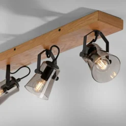 Plafonnier Leuchten-Direkt GREEN LANGSTRÖM Écru, Noir, 3 lumières