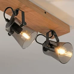 Plafonnier Leuchten-Direkt GREEN LANGSTRÖM Écru, Noir, 3 lumières