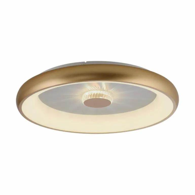 Plafonnier Leuchten-Direkt VERTIGO LED Or, 1 lumière, Télécommandes