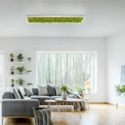 Plafonnier Leuchten-Direkt GREEN KNUT LED Argenté, 1 lumière