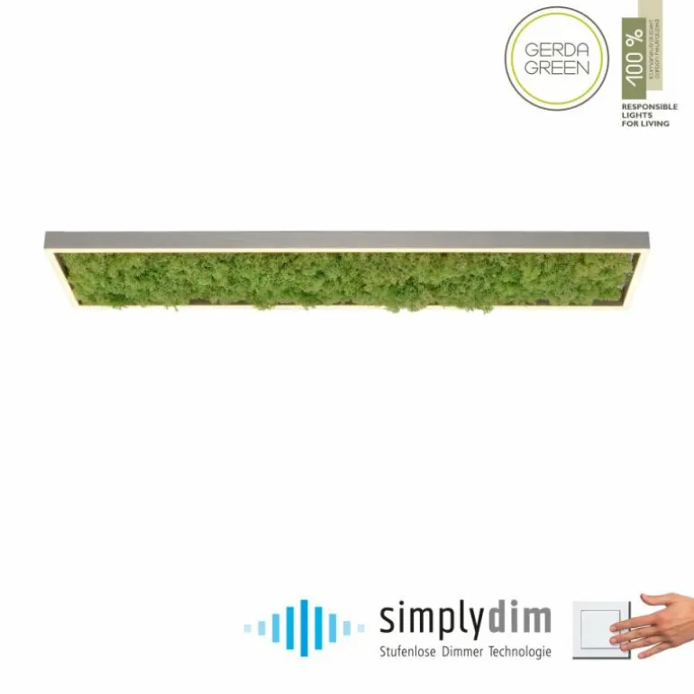 Plafonnier Leuchten-Direkt GREEN KNUT LED Argenté, 1 lumière