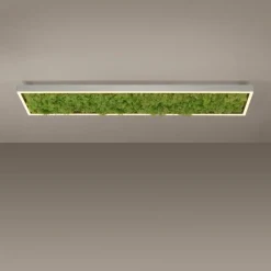 Plafonnier Leuchten-Direkt GREEN KNUT LED Argenté, 1 lumière