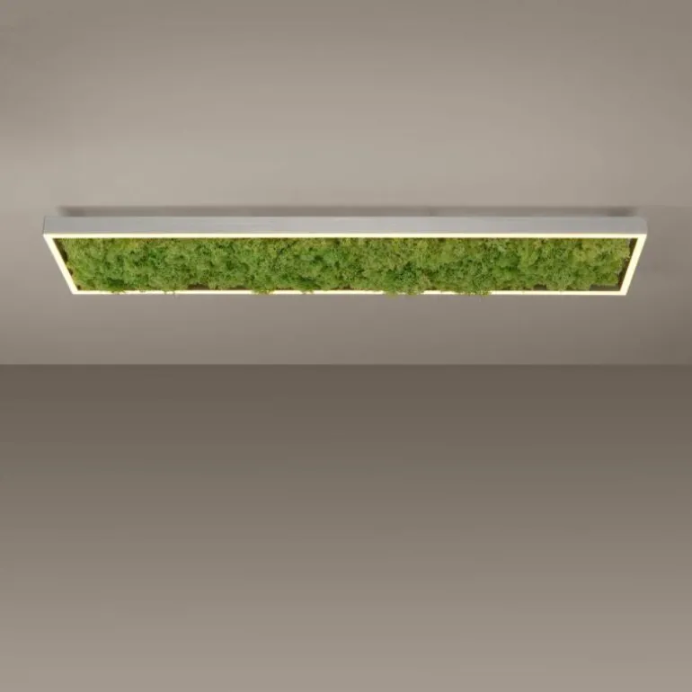 Plafonnier Leuchten-Direkt GREEN KNUT LED Argenté, 1 lumière