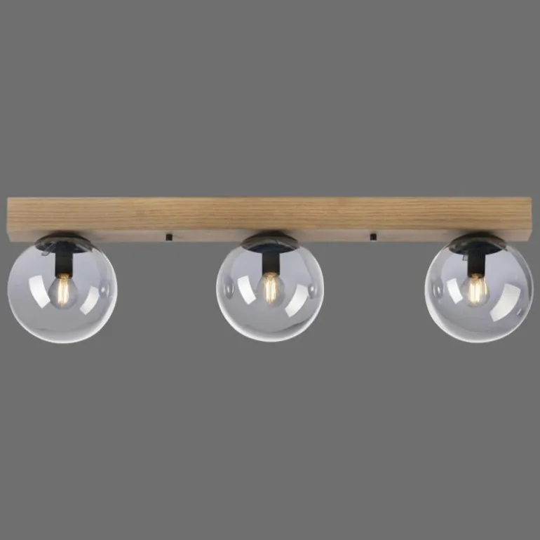 Plafonnier Leuchten-Direkt GREEN WIDOW Écru, Noir, 3 lumières