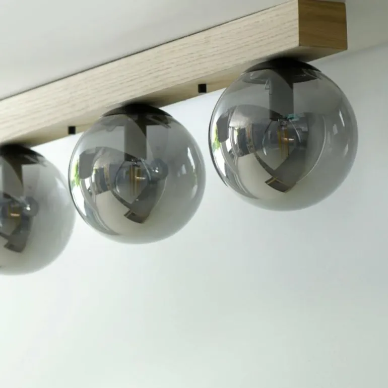 Plafonnier Leuchten-Direkt GREEN WIDOW Écru, Noir, 3 lumières