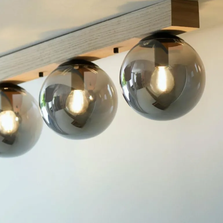 Plafonnier Leuchten-Direkt GREEN WIDOW Écru, Noir, 3 lumières